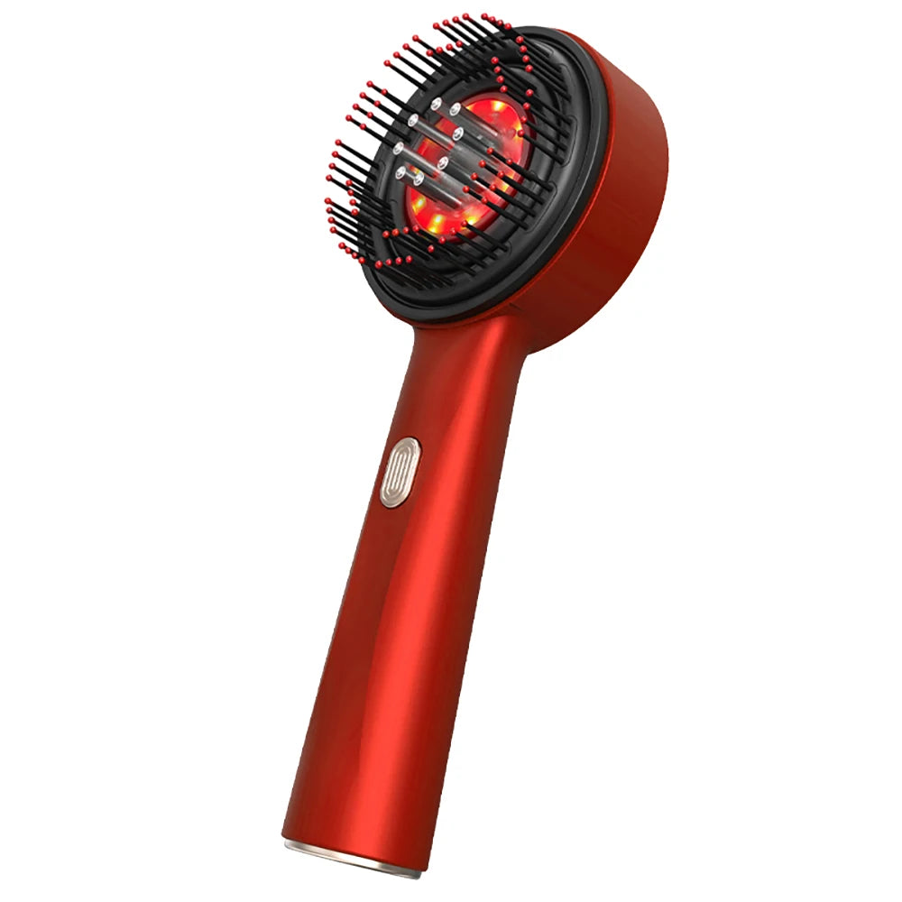 Electric Vibration Massage Comb 660nm Red Light Scalp Massage Brush Anti-Hair Loss Liquid Oil Applicator Hair Care Comb