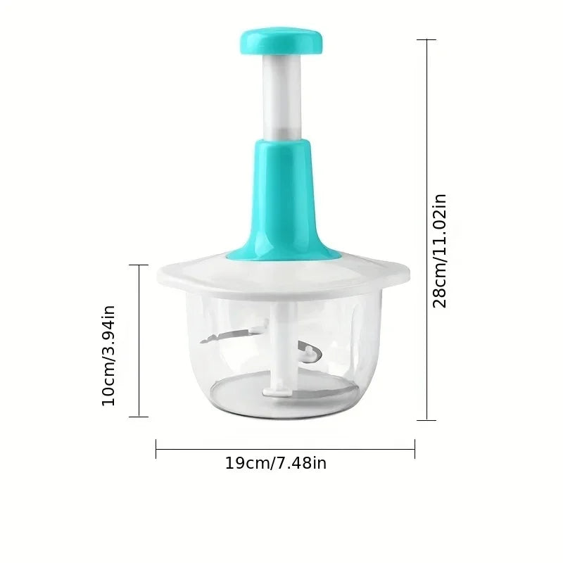 Manual Press Garlic Paste Processor, Press Type Vegetable Slicer, Household Multifunctional Meat Grinder