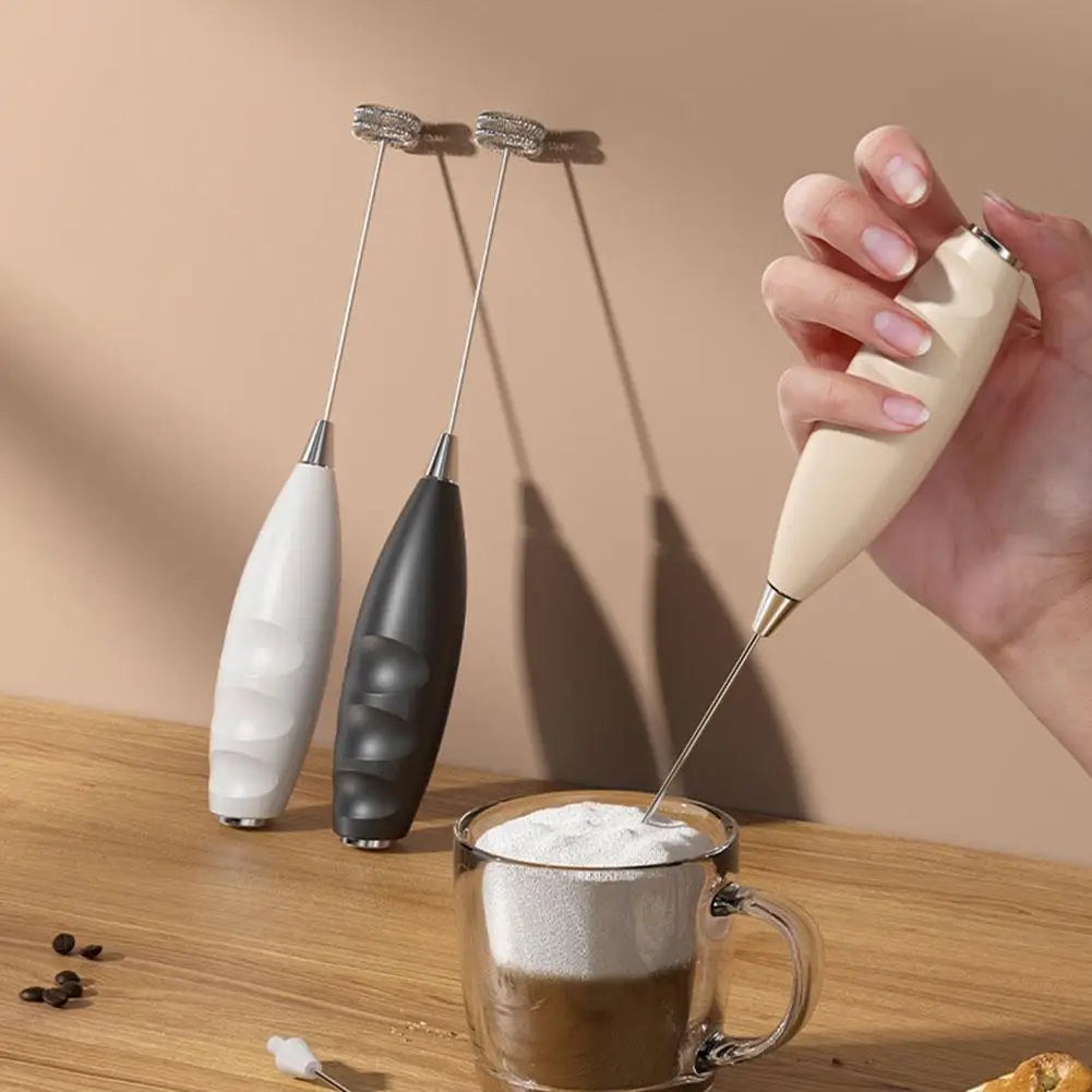 Wireless Electric Milk Frother Battery-Powered Handheld Foamer Coffee Cream Soup Peanut Butter Egg Whisking Baking Accessories
