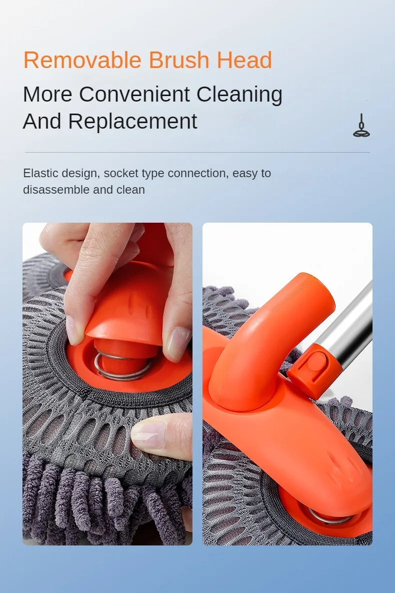 Telescopic Car Wash Mop with Foam Double Brush Head