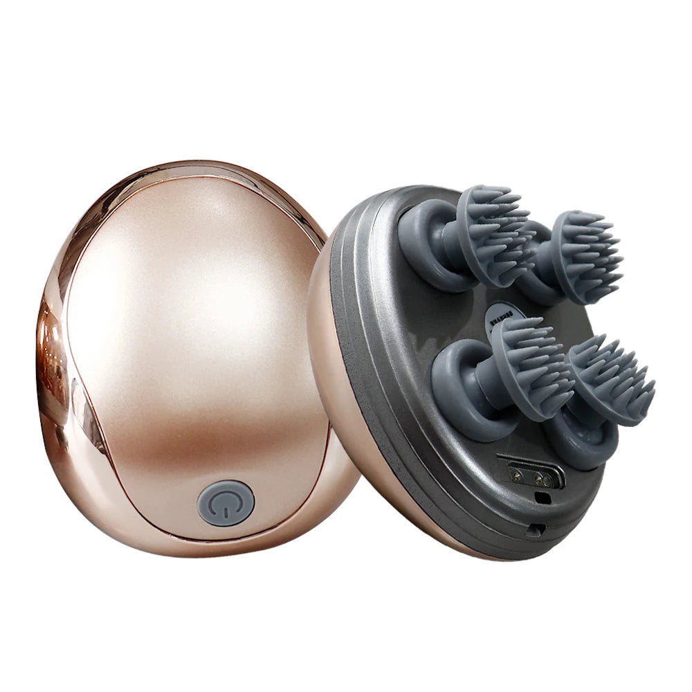 Electric Head Massager Stress Relax Shoulder Neck Deep Tissue Head Scalp Kneading Vibrating Massage Health Care Massageador