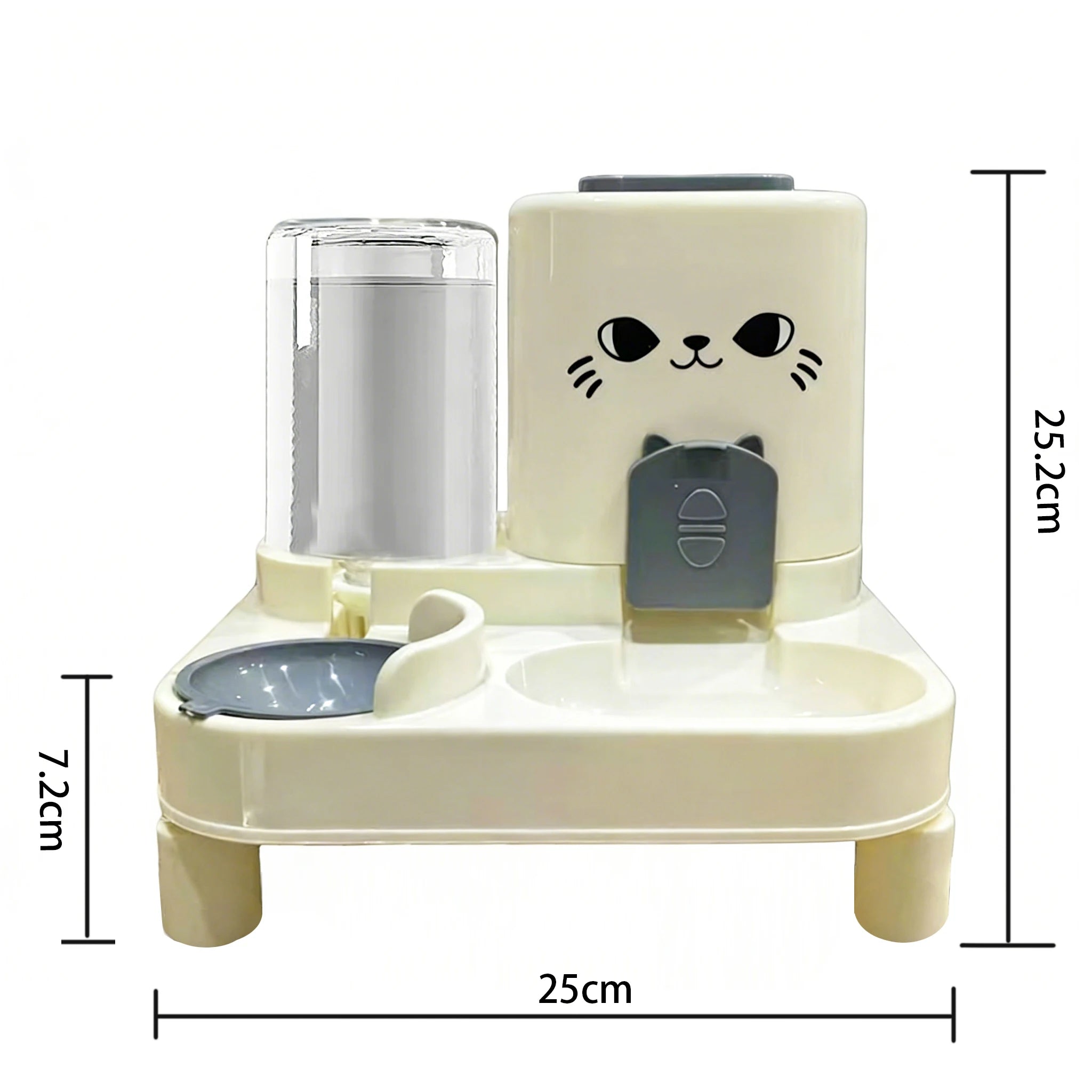 1-Pack Automatic Gravity-Fed Cat Water Dispenser & Feeder - Spill-Proof Large Capacity One-Piece Design,