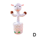 Dancing Rabbit Cow Interactive Learning Musical Speak Plush Toy Repeat Talking Plushie Rabbit Intelligent Cactus Kids Gifts