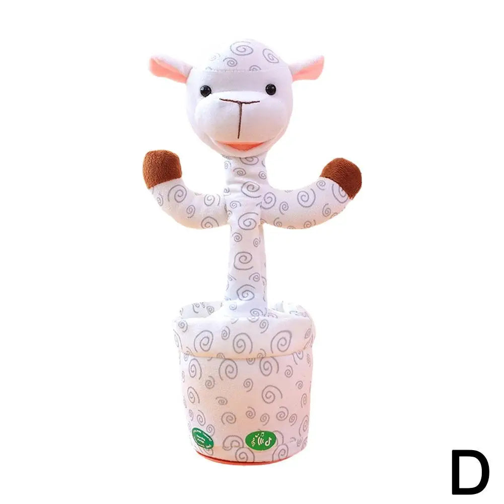 Dancing Rabbit Cow Interactive Learning Musical Speak Plush Toy Repeat Talking Plushie Rabbit Intelligent Cactus Kids Gifts