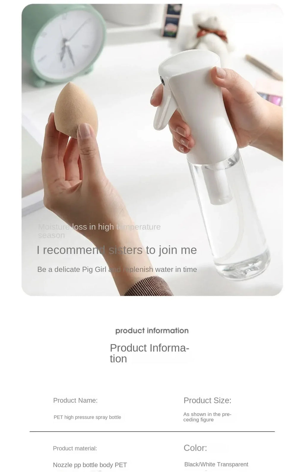 500/300/200ml Hair Spray Bottle Refillable Bottles Continuous Mist Watering Can Automatic Salon Barber Water Sprayer Hair Tools