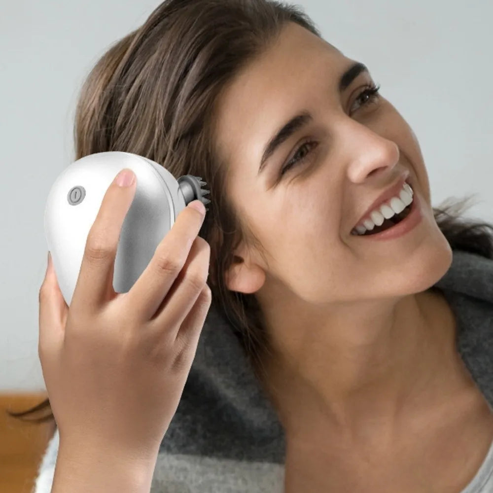 Portable Electric Head Massager Kneading Scalp Relax Scalp Massager Rechargeable Vibration Head Massage Machine Bathroom