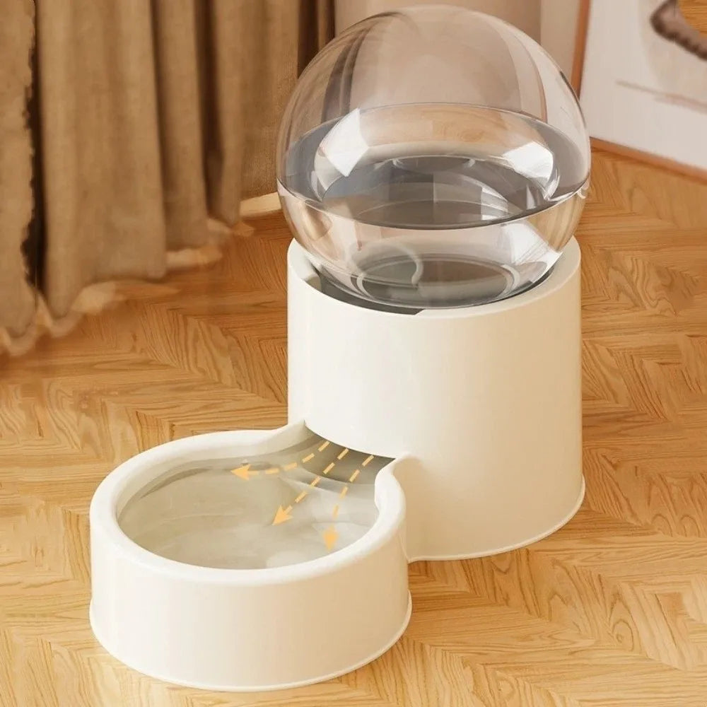 Large Capacity Automatic Pet Feeder Plastic Leakproof Dog Water Dispenser Detachable Visual Window Pet Food Bowl For Cats Dogs