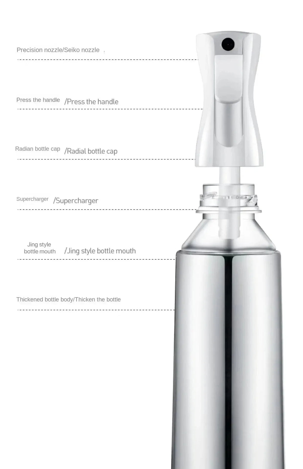 500/300/200ml Hair Spray Bottle Refillable Bottles Continuous Mist Watering Can Automatic Salon Barber Water Sprayer Hair Tools