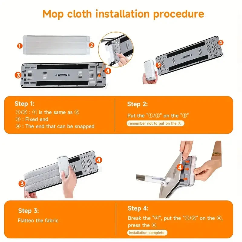 Joybos Ultra-Slim Flat Mop & Bucket System