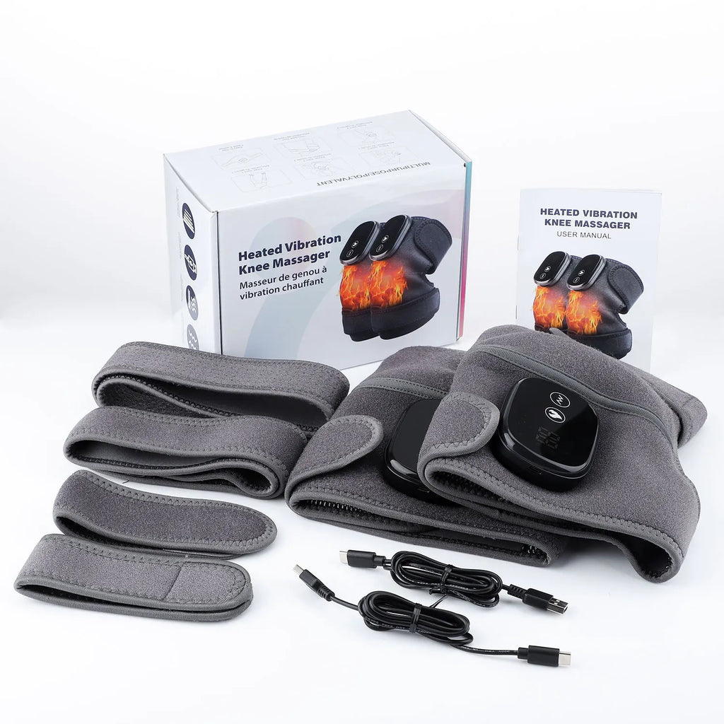 Eletric Heating Knee Massage Device Vibration Knee Pads for Shoulder Elbow Joint Warm Massage Thermal Knee Pad Blood Circulation