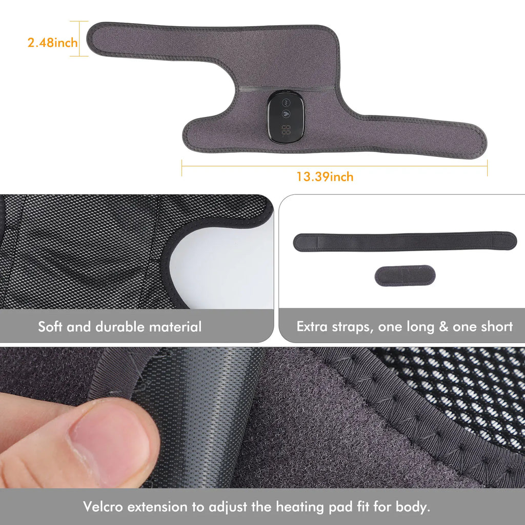 Eletric Heating Knee Massage Device Vibration Knee Pads for Shoulder Elbow Joint Warm Massage Thermal Knee Pad Blood Circulation
