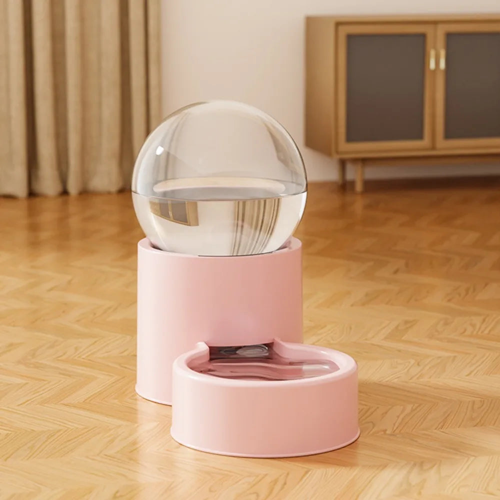 Large Capacity Automatic Pet Feeder Plastic Leakproof Dog Water Dispenser Detachable Visual Window Pet Food Bowl For Cats Dogs