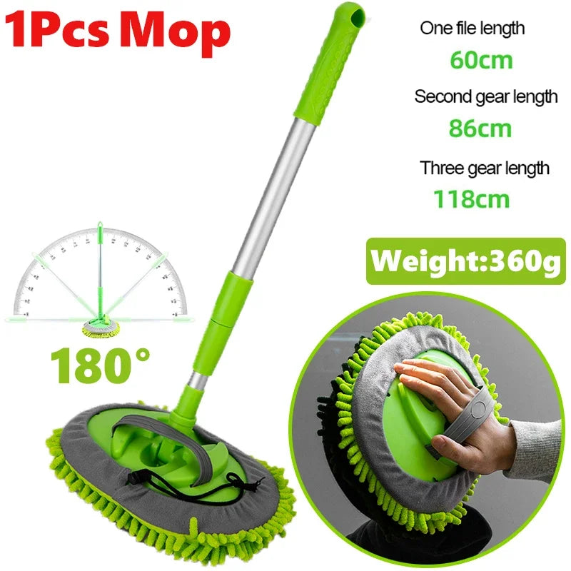 2-in-1 Telescoping Car Wash Brush & Duster