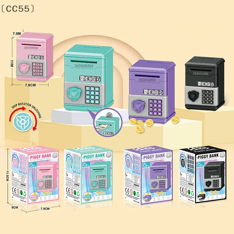 〔CC55〕Creative Mini Size Savings Bank Children's Storage Piggy Bank Girl Storage Box Toy Birthday Gift（button is unavailable）
