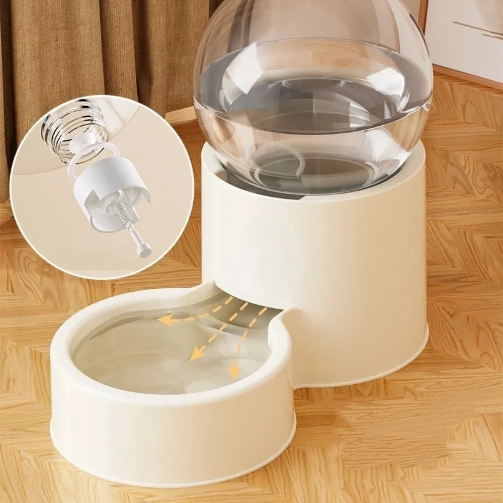 Large Capacity Automatic Pet Feeder Plastic Leakproof Dog Water Dispenser Detachable Visual Window Pet Food Bowl For Cats Dogs