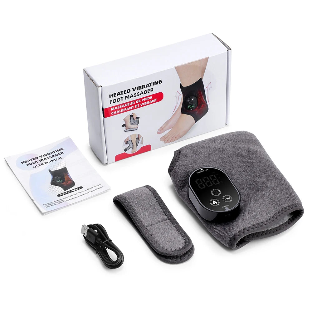 Electric foot and hand massager can vibrate and heat the ankles and ankles, and the bracket joints are portable, which can relax