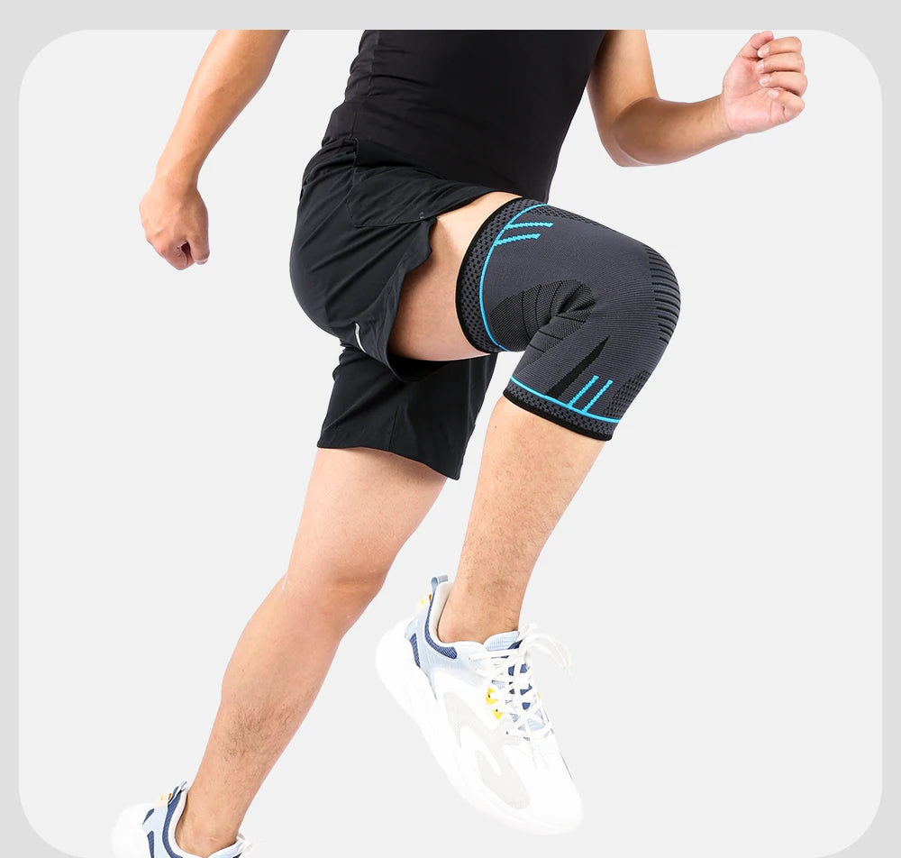 1 Pcs Compression Knee Support Sleeve Elastic Knee Pads Brace Springs Gym Sports Protector Basketball Hiking leg guards