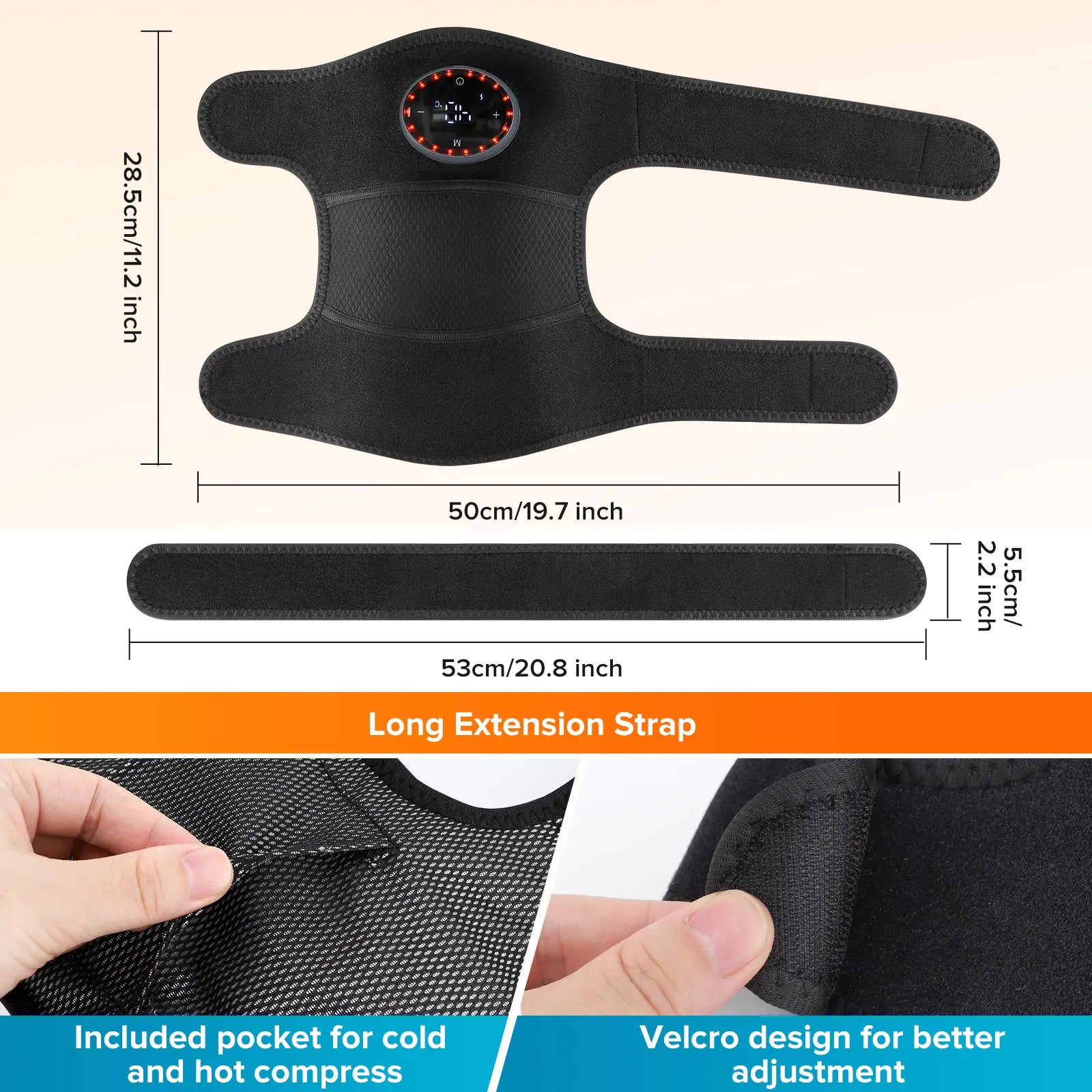 Thermal Shoulder Massager for Knee Shoulder Elbow Heated Brace Wireless Support Brace Belt Knee Pad Blood Circulation Protector
