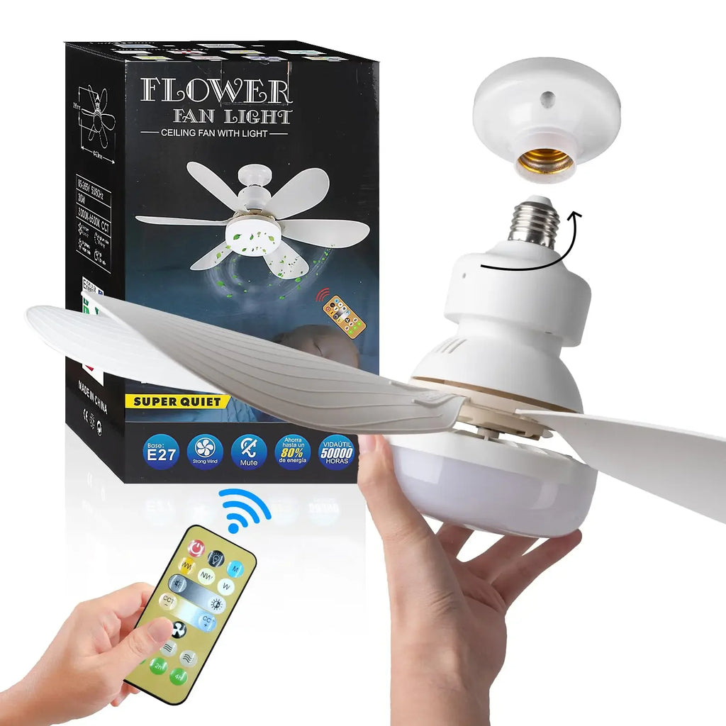 40W LED E27 Ceiling Fan Light with Remote & Dimming