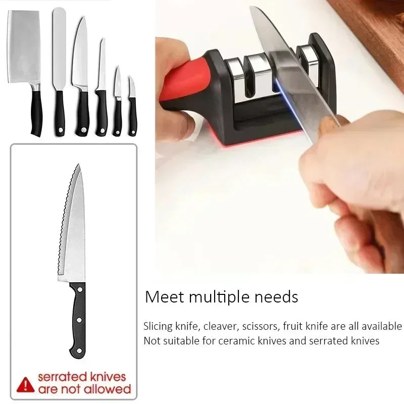 3-Stage Stainless Steel Knife Sharpener