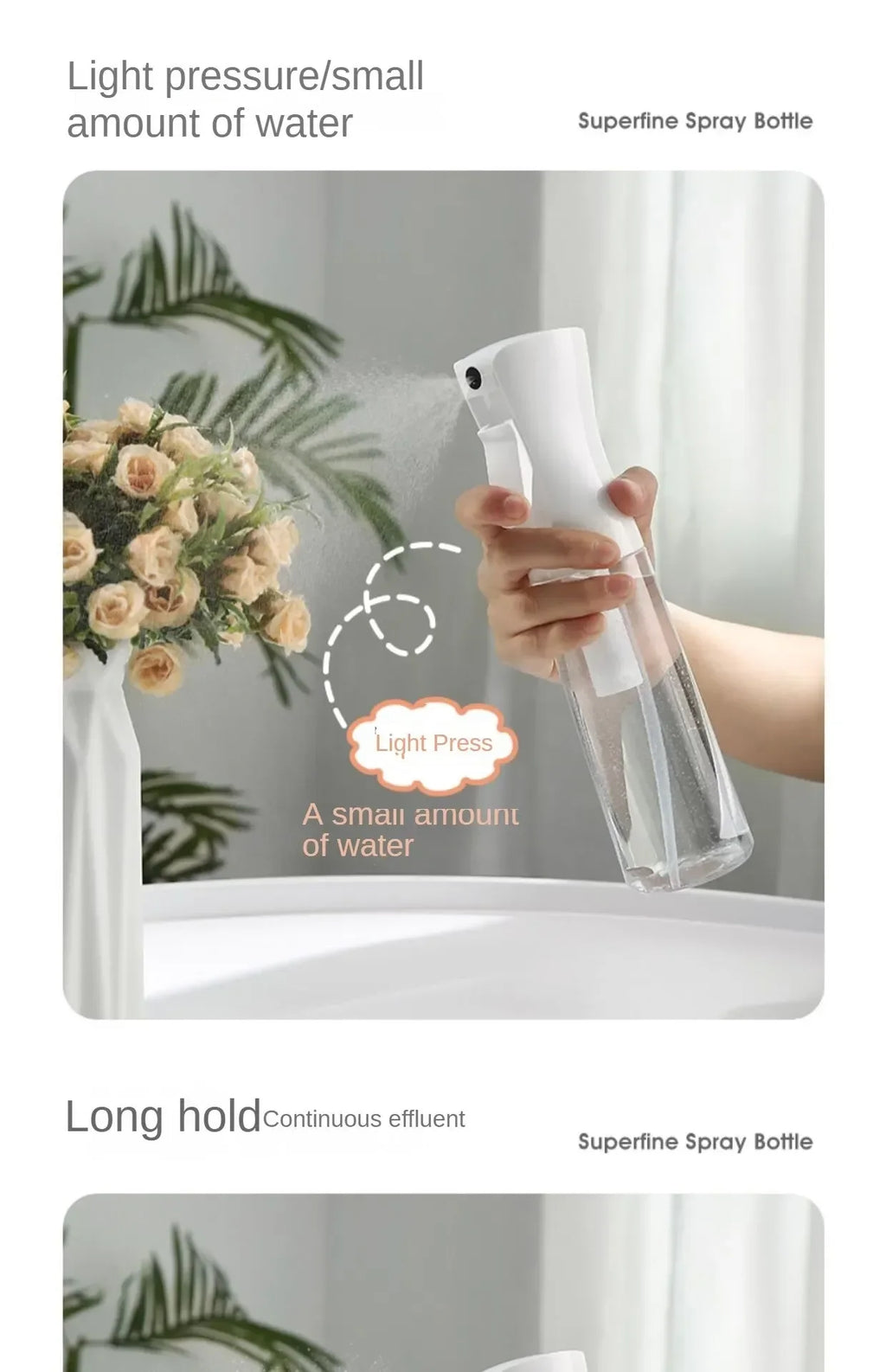 500/300/200ml Hair Spray Bottle Refillable Bottles Continuous Mist Watering Can Automatic Salon Barber Water Sprayer Hair Tools