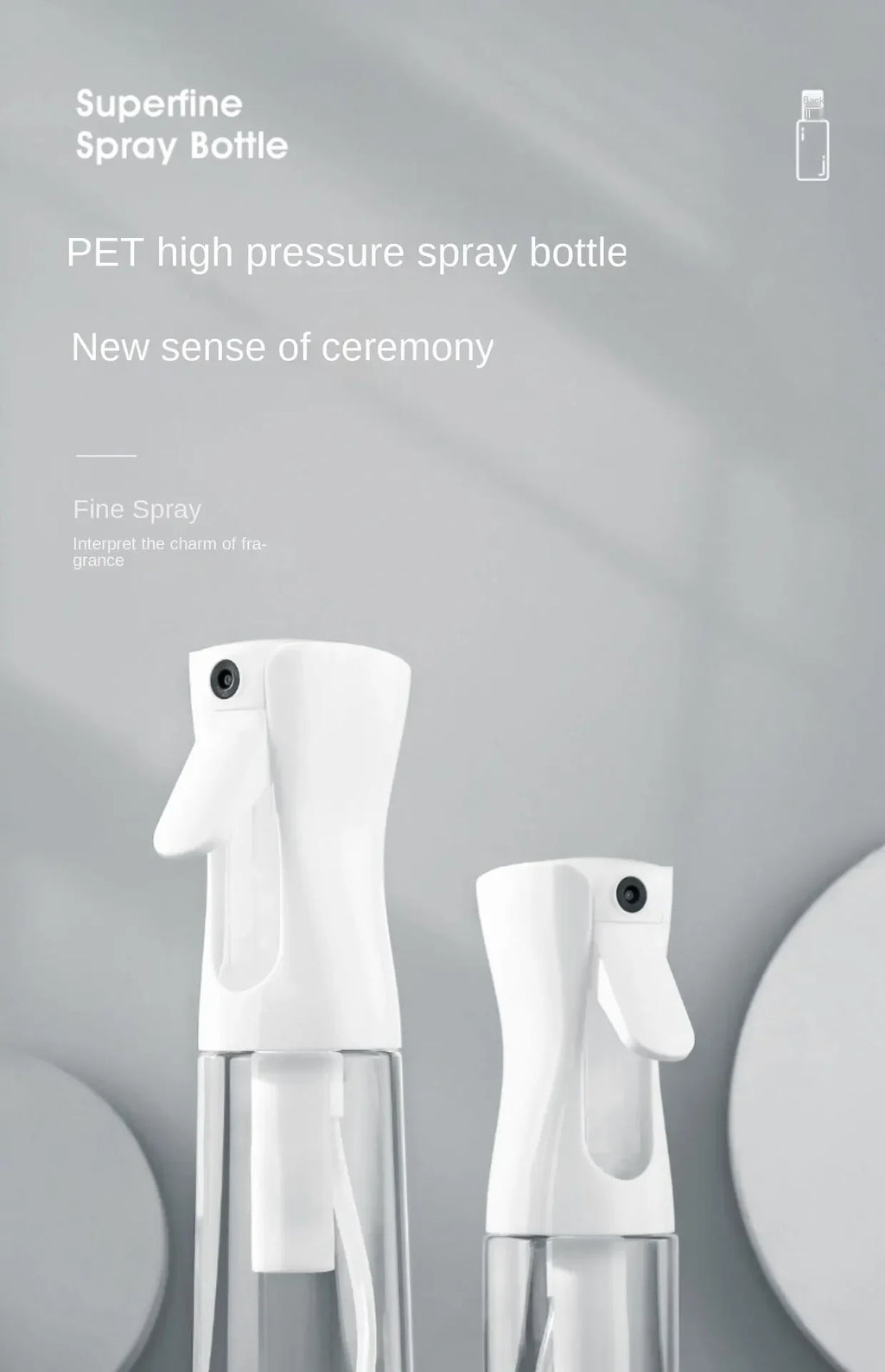 500/300/200ml Hair Spray Bottle Refillable Bottles Continuous Mist Watering Can Automatic Salon Barber Water Sprayer Hair Tools