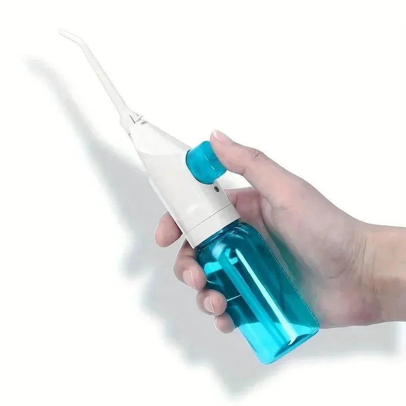 1PC Portable High-Pressure Water Flosser – Manual Pulse Jet Cleaner for Teeth & Gums, Deep Cleaning Oral Irrigator