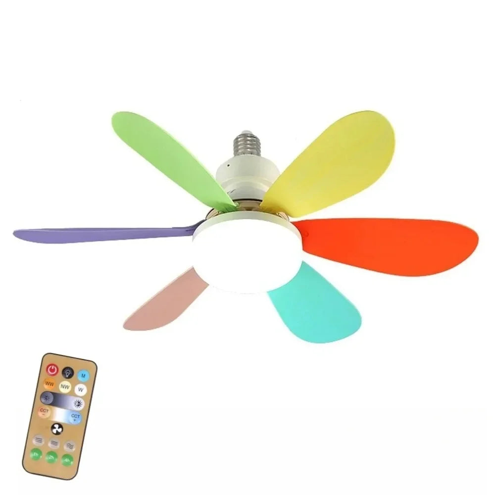 40W LED E27 Ceiling Fan Light with Remote & Dimming