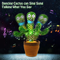Dancing Cactus Plush Toy with 120 Songs USB Battery Operated Voice Repeat Feature Talking Stuffed Cactus Dancer Gift for Kids