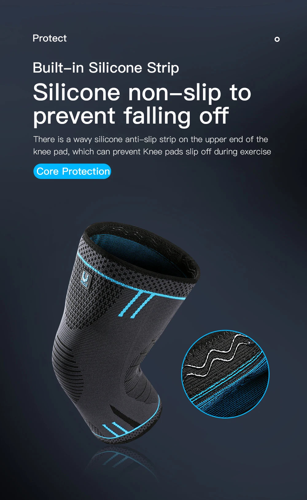 1 Pcs Compression Knee Support Sleeve Elastic Knee Pads Brace Springs Gym Sports Protector Basketball Hiking leg guards