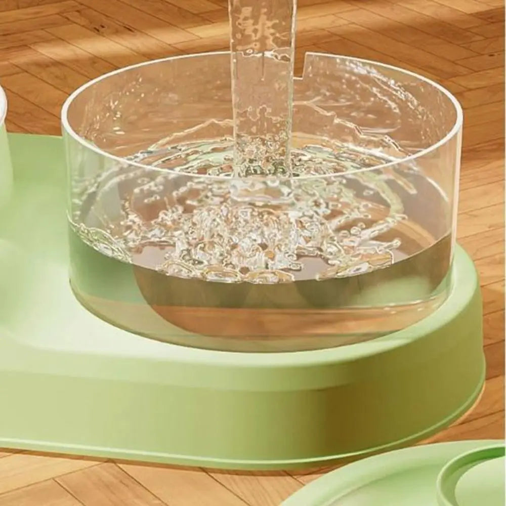 USB Charging 2-in-1 Pets Water Fountain Auto Filter Mute Cat Drinker Bowl Large Capacity Neck Protection Pet Feeder for Home