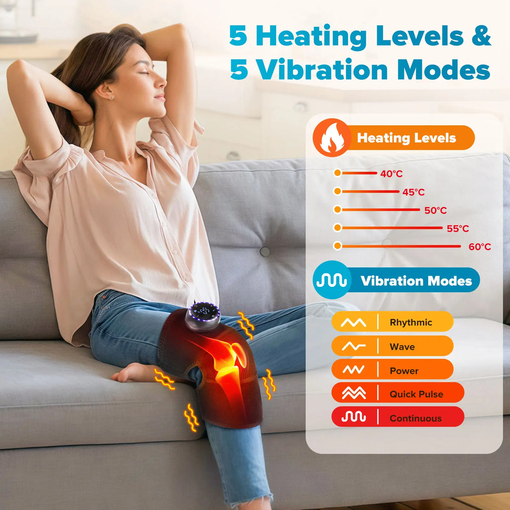 Thermal Shoulder Massager for Knee Shoulder Elbow Heated Brace Wireless Support Brace Belt Knee Pad Blood Circulation Protector