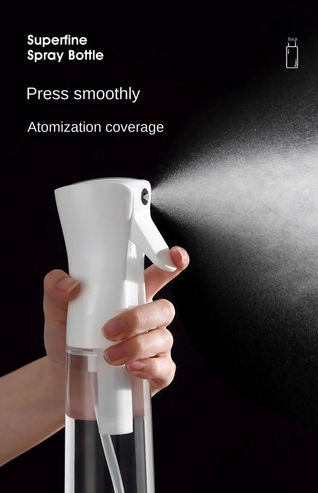 500/300/200ml Hair Spray Bottle Refillable Bottles Continuous Mist Watering Can Automatic Salon Barber Water Sprayer Hair Tools