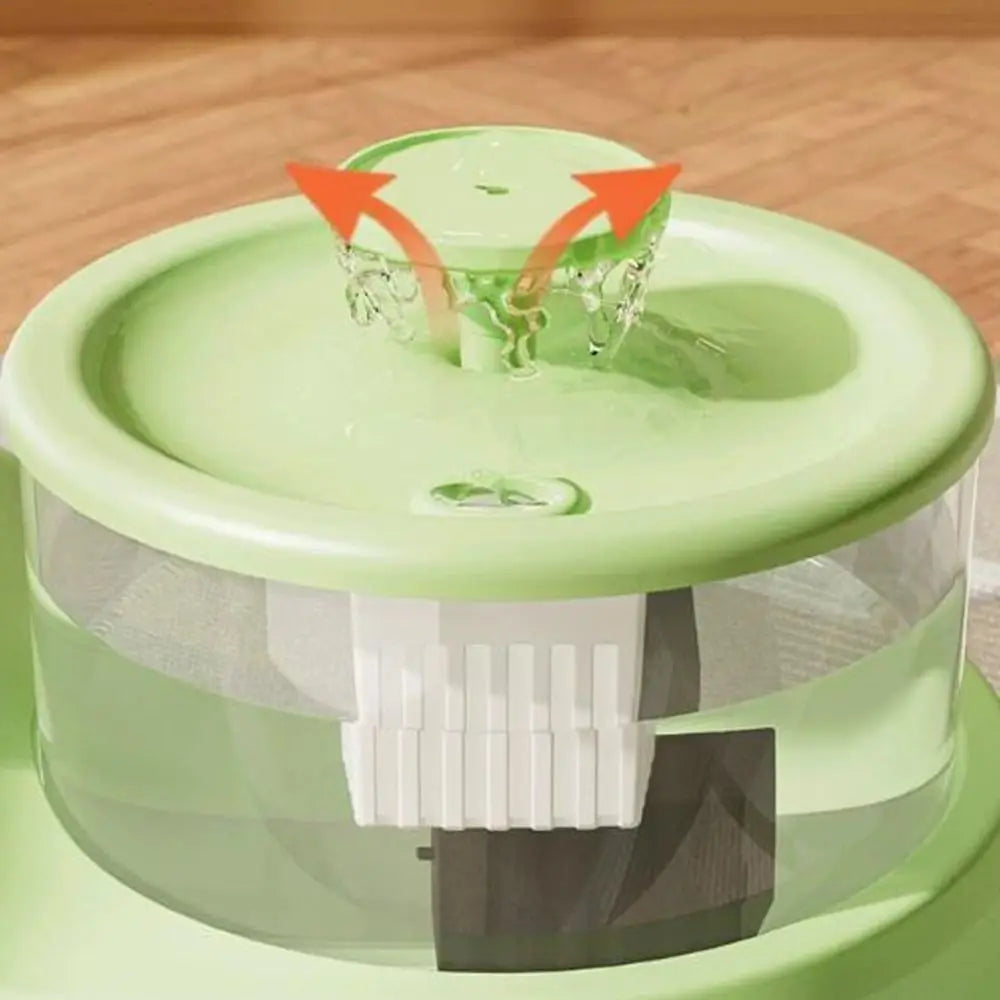 USB Charging 2-in-1 Pets Water Fountain Auto Filter Mute Cat Drinker Bowl Large Capacity Neck Protection Pet Feeder for Home