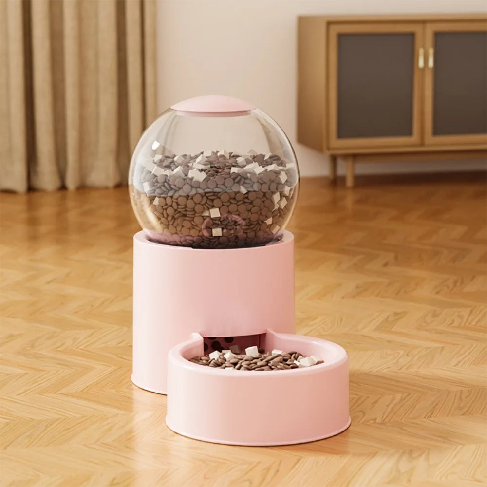Large Capacity Automatic Pet Feeder Plastic Leakproof Dog Water Dispenser Detachable Visual Window Pet Food Bowl For Cats Dogs