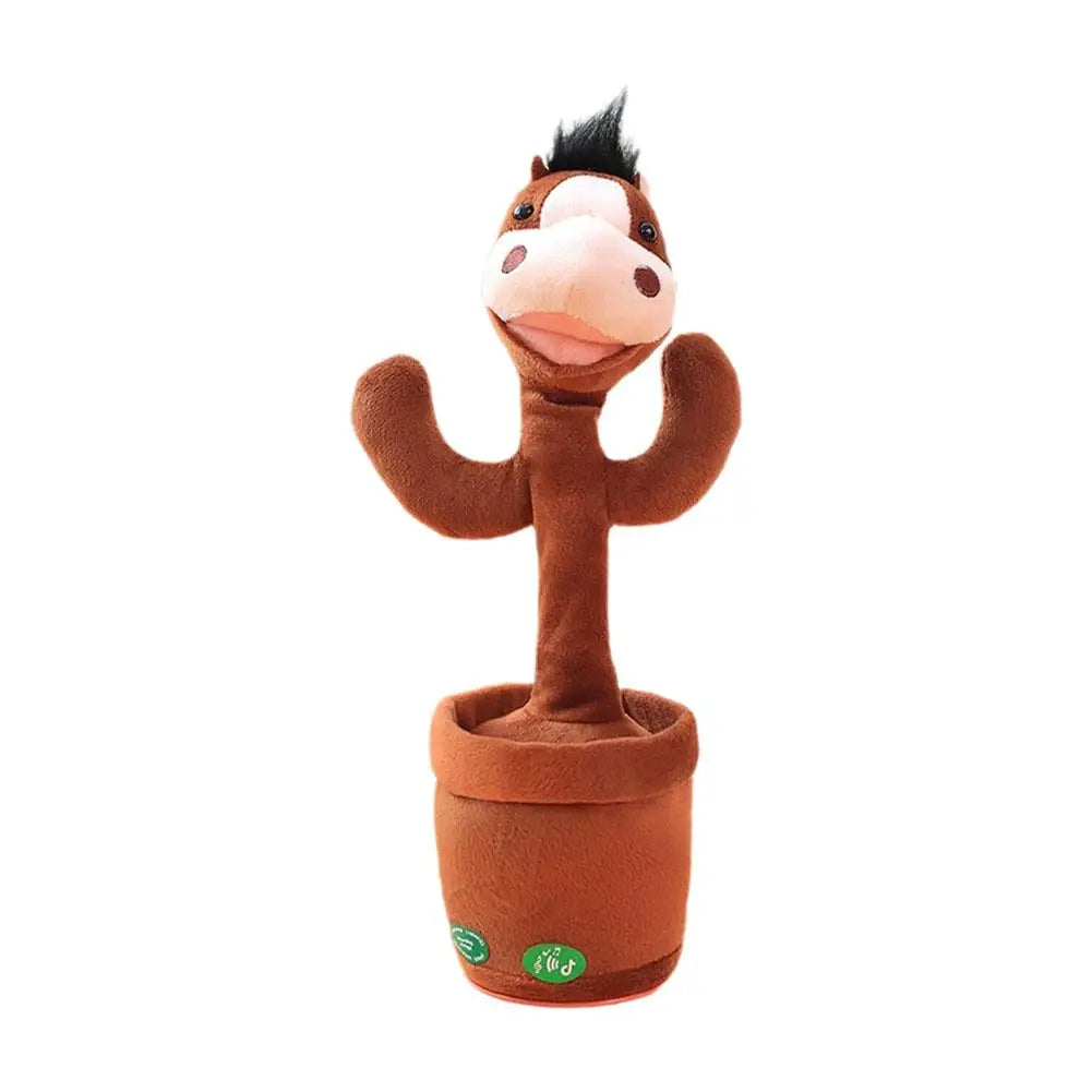 Dancing Rabbit Cow Interactive Learning Musical Speak Plush Toy Repeat Talking Plushie Rabbit Intelligent Cactus Kids Gifts