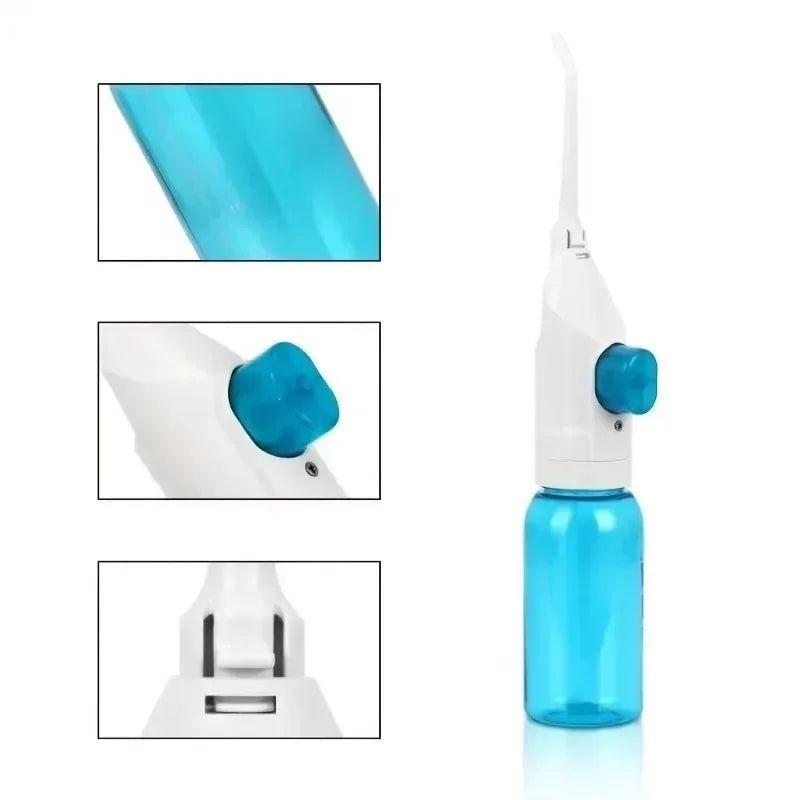 1PC Portable High-Pressure Water Flosser – Manual Pulse Jet Cleaner for Teeth & Gums, Deep Cleaning Oral Irrigator