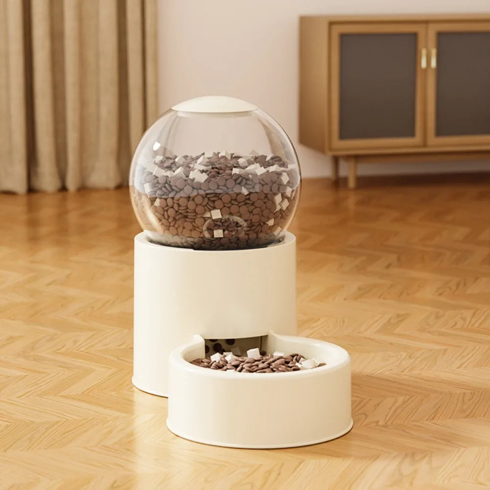 Large Capacity Automatic Pet Feeder Plastic Leakproof Dog Water Dispenser Detachable Visual Window Pet Food Bowl For Cats Dogs