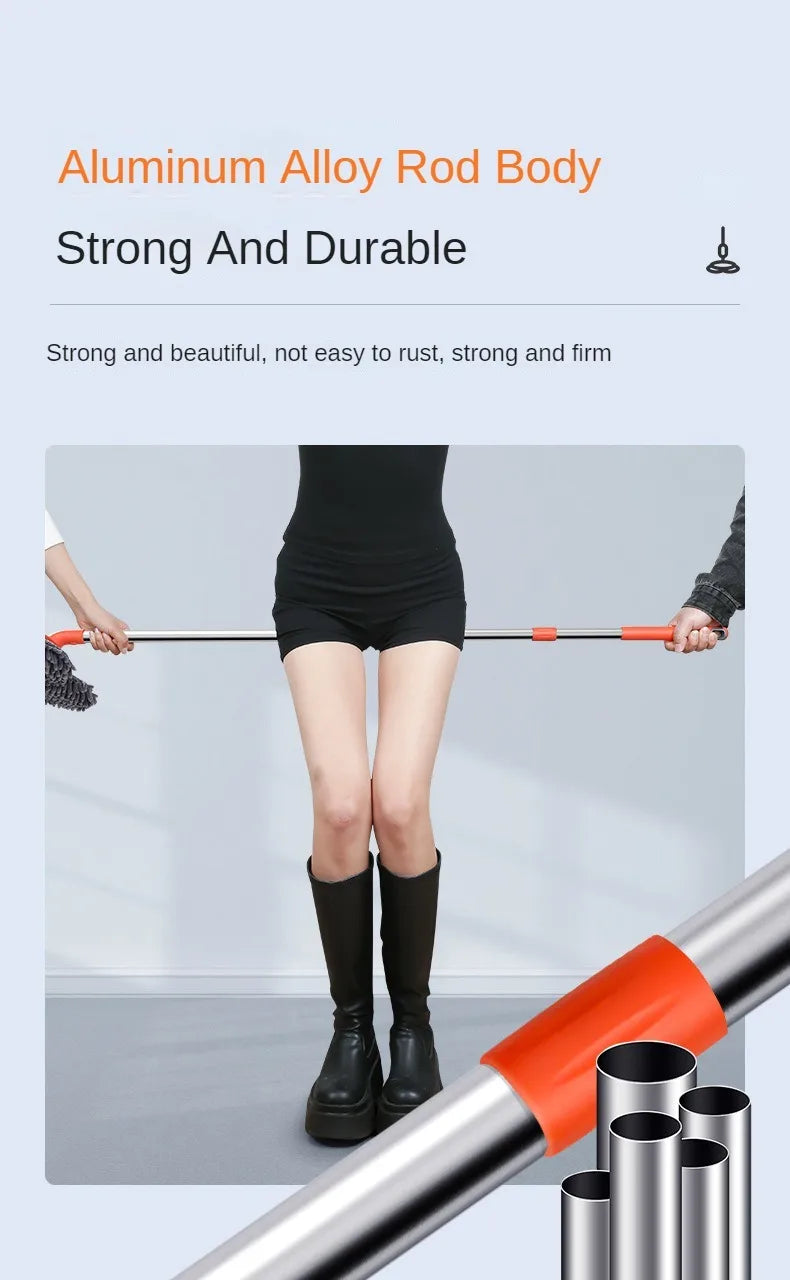 Telescopic Car Wash Mop with Foam Double Brush Head
