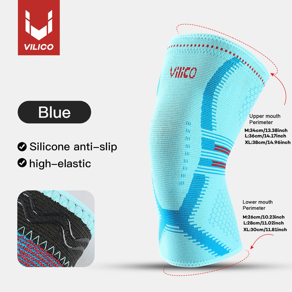 1 Pcs Compression Knee Support Sleeve Elastic Knee Pads Brace Springs Gym Sports Protector Basketball Hiking leg guards
