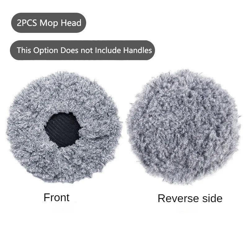 Telescopic Car Wash Mop with Foam Double Brush Head