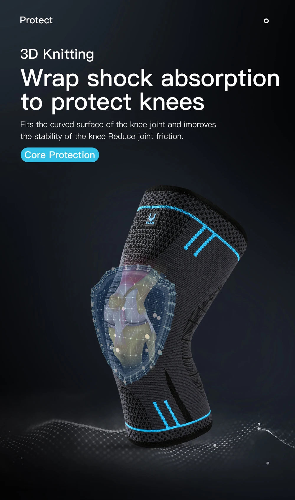 1 Pcs Compression Knee Support Sleeve Elastic Knee Pads Brace Springs Gym Sports Protector Basketball Hiking leg guards