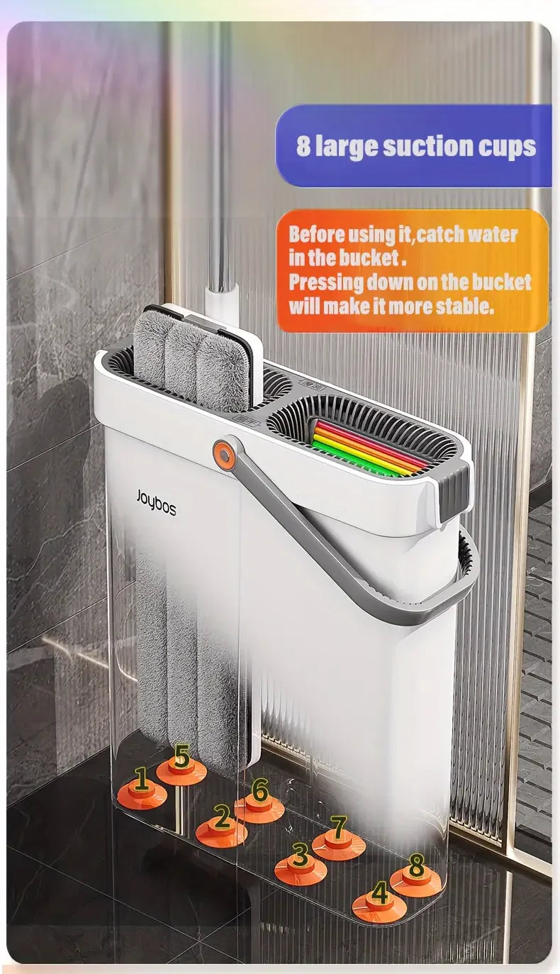 Joybos Ultra-Slim Flat Mop & Bucket System