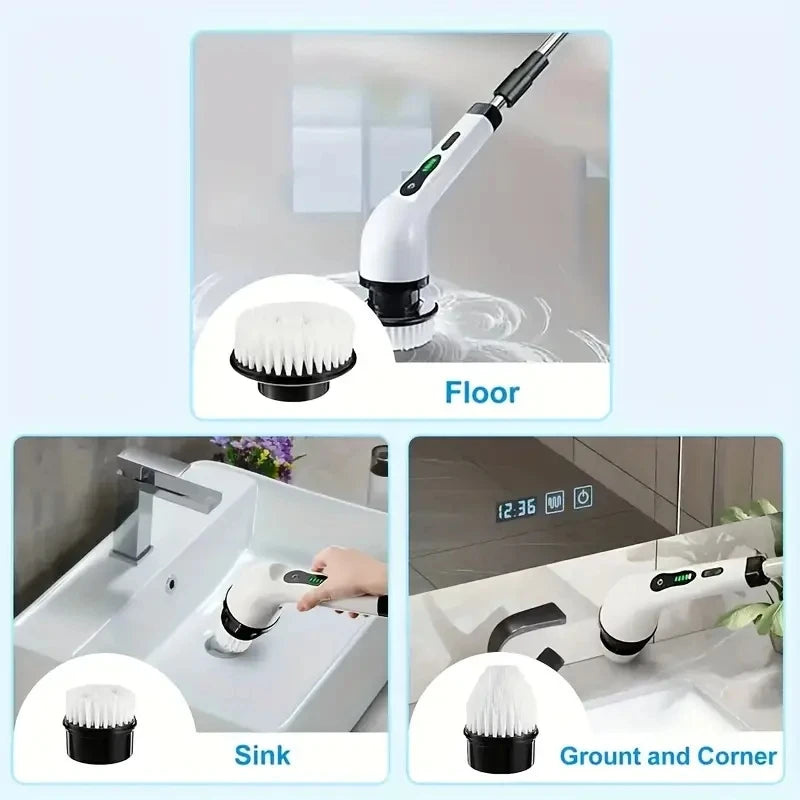 Wireless Electric Rotating Cleaning Brush Set