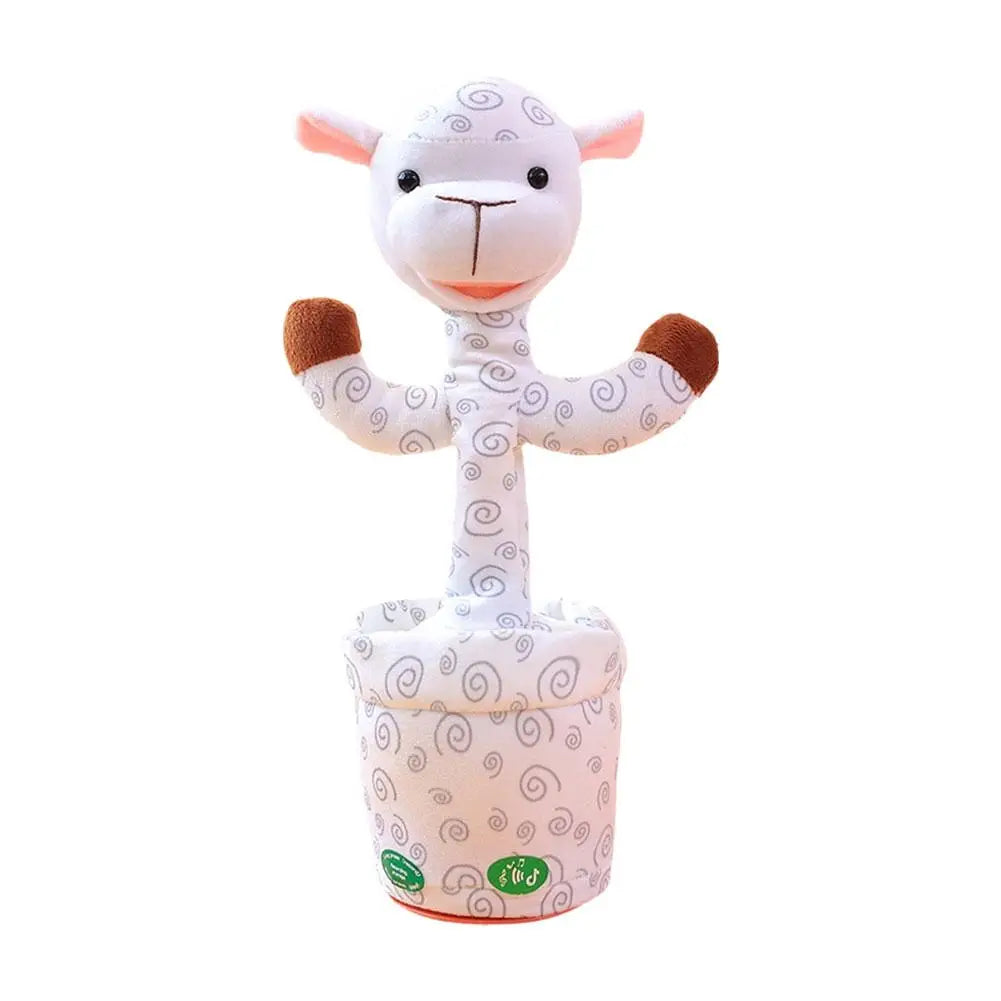 Dancing Rabbit Cow Interactive Learning Musical Speak Plush Toy Repeat Talking Plushie Rabbit Intelligent Cactus Kids Gifts