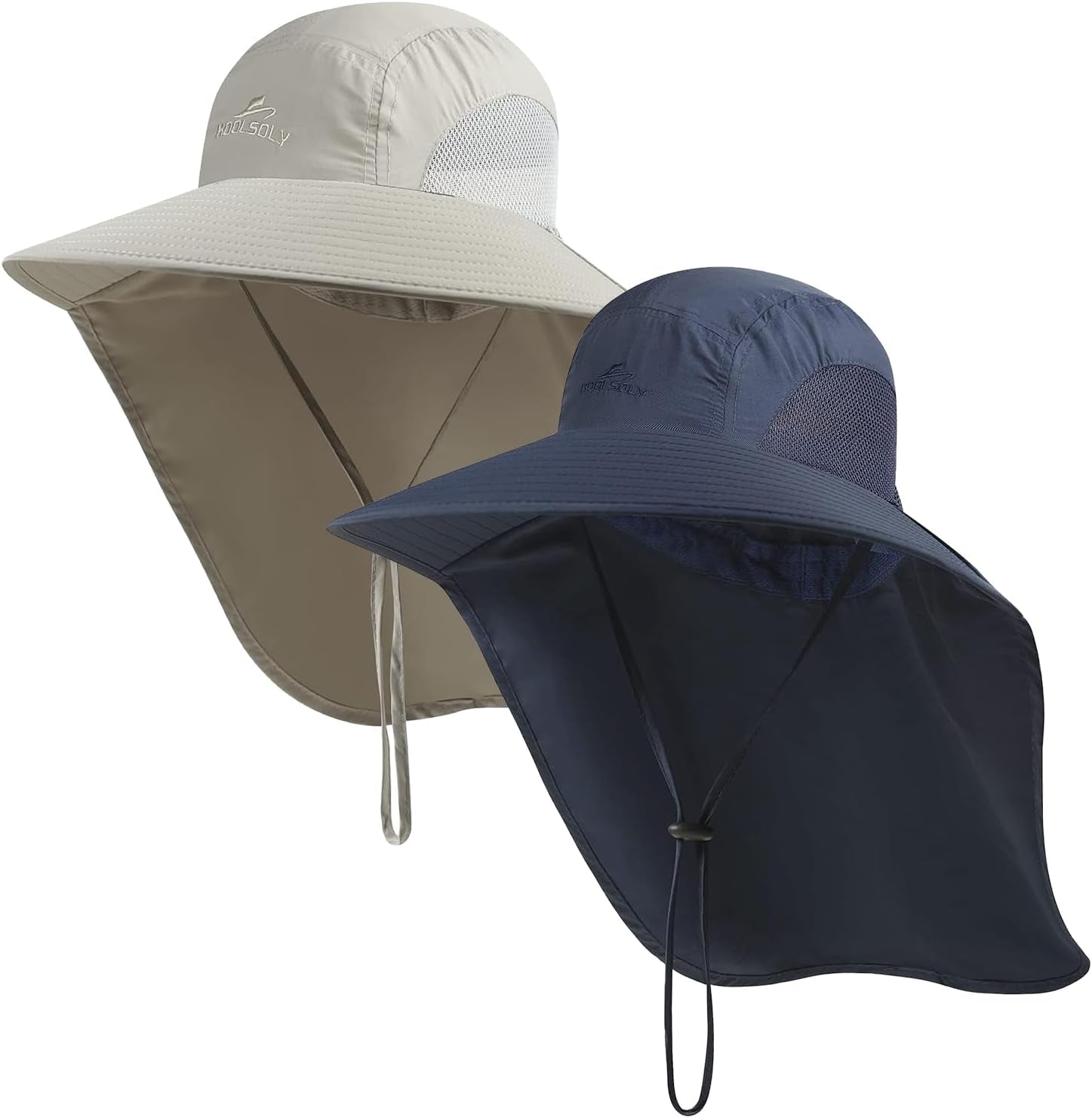 Outdoor Sun Hat for Men with 50+ UPF Protection Safari Cap Wide Brim Fishing Hat with Neck Flap, for Dad…