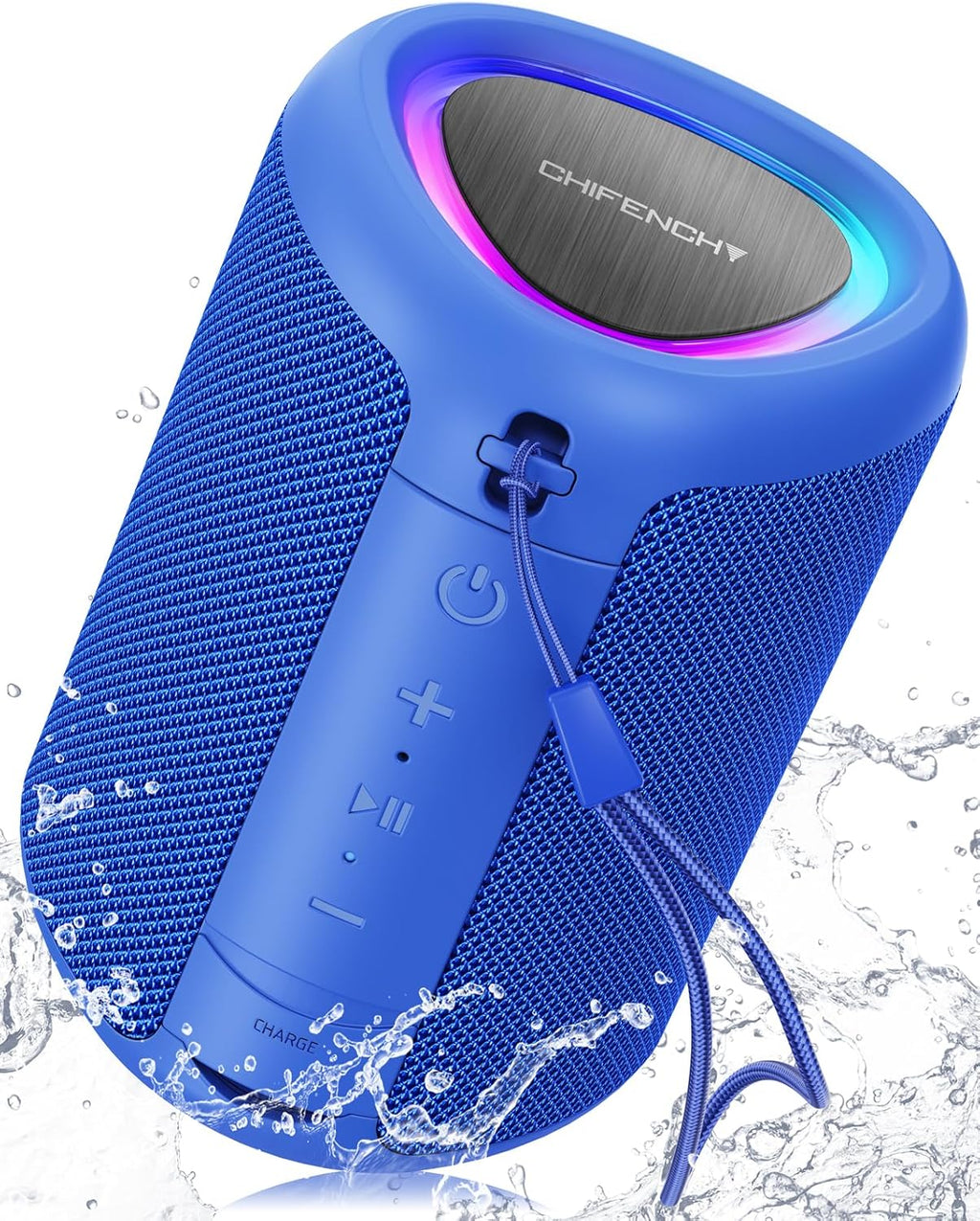 Portable Bluetooth Speaker Beach Essentials: Powerful Crystal Clear Sound/Dynamic Light/Ipx5 Waterproof/All Day Playtime/Wireless BT 5.3/TWS Paring, Dad Gifts, Outdoor|Travel|Camping|Pool Accessories