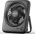 Personal Portable Desk Fan, 4000Mah Small Rechargeable Portable Fan Battery Operated & USB Powered for Travel Sleeping Bedroom Office Home Table, Cordless, Quiet, 4-Speed, 6.5 Inch (Black)