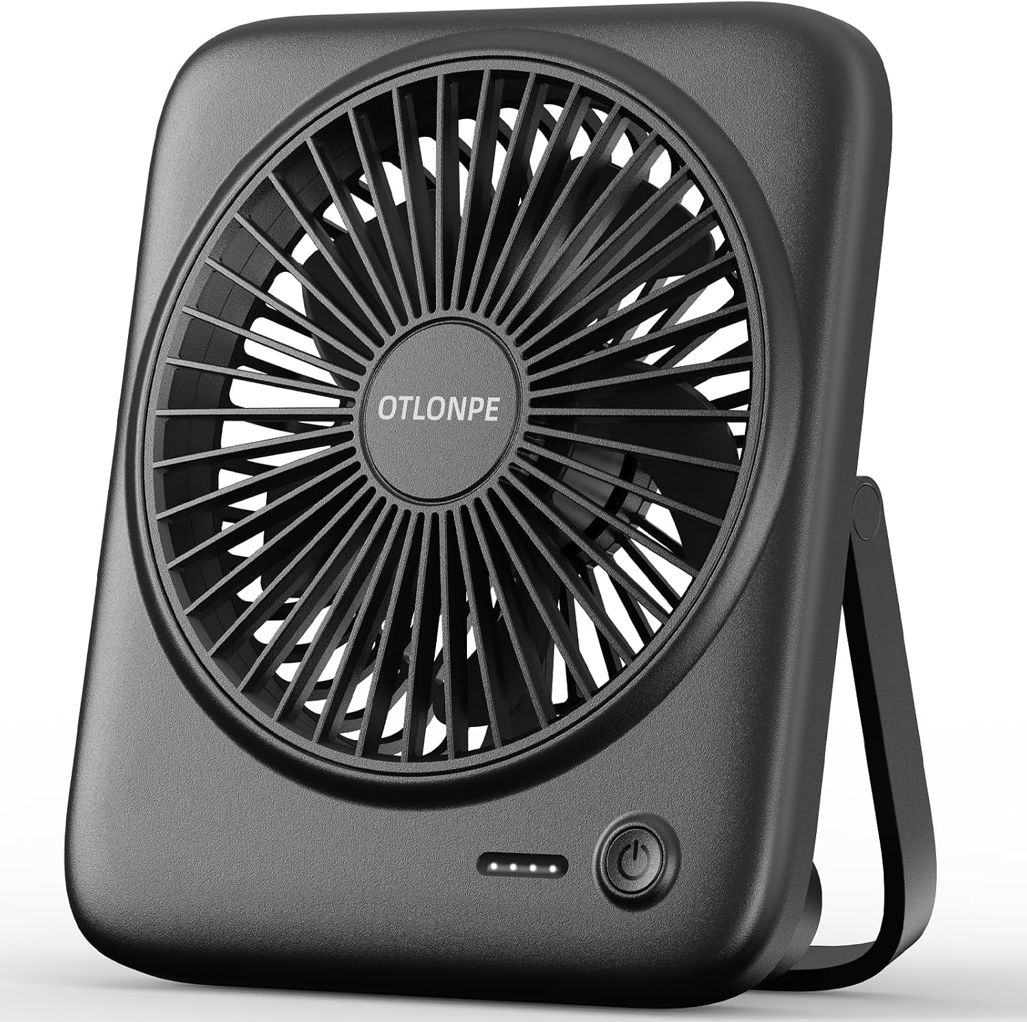 Personal Portable Desk Fan, 4000Mah Small Rechargeable Portable Fan Battery Operated & USB Powered for Travel Sleeping Bedroom Office Home Table, Cordless, Quiet, 4-Speed, 6.5 Inch (Black)