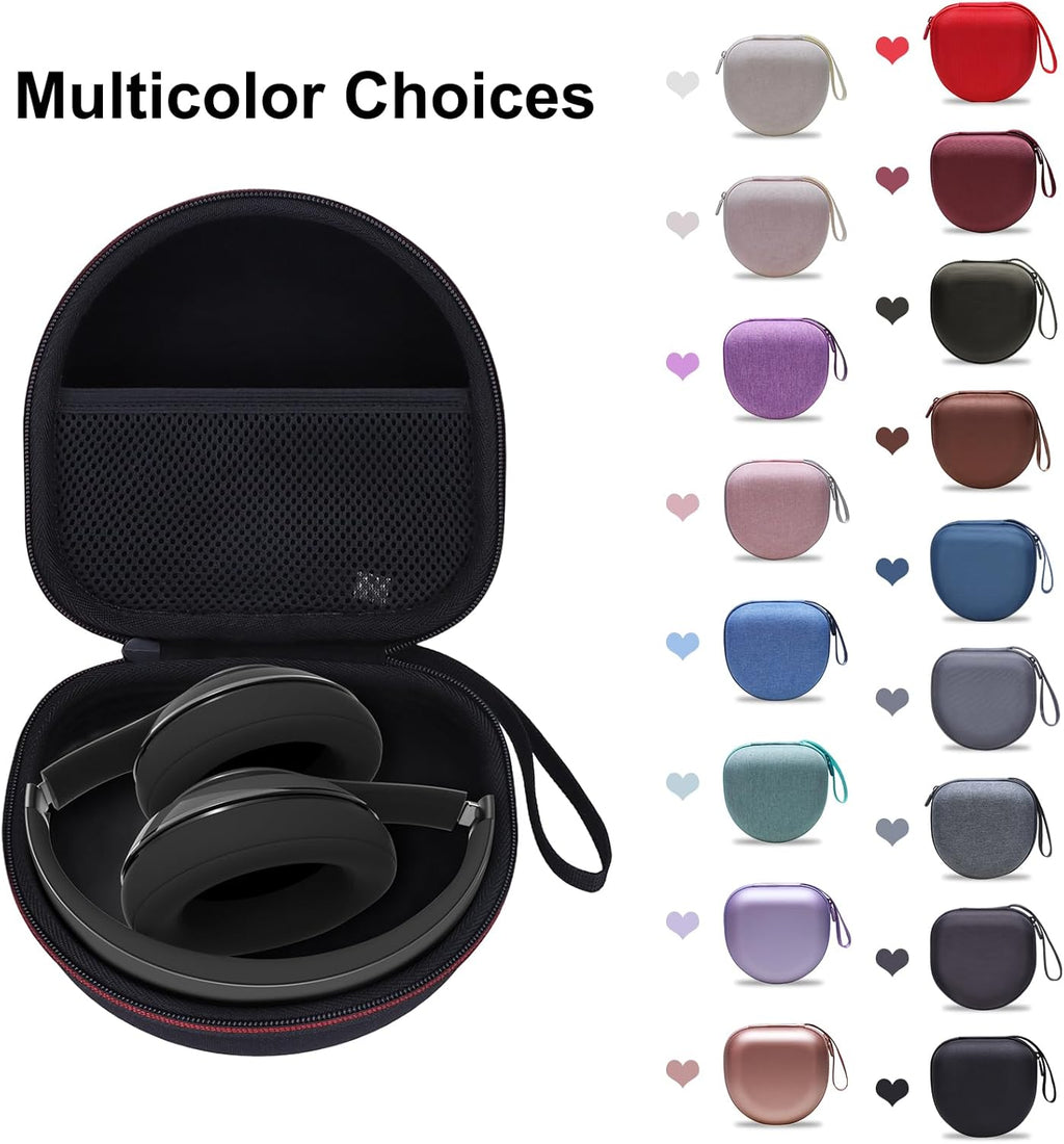 Headphone Case Compatible with Beribes/Tozo/Kvidio/Beats/Soundcore Anker Noise Cancelling Over-Ear Headphones, Black